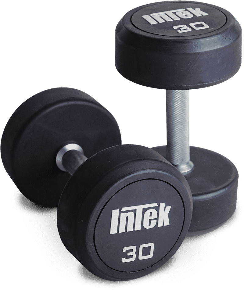 Strength Training at the Gym with InTek Dumbbells PNG