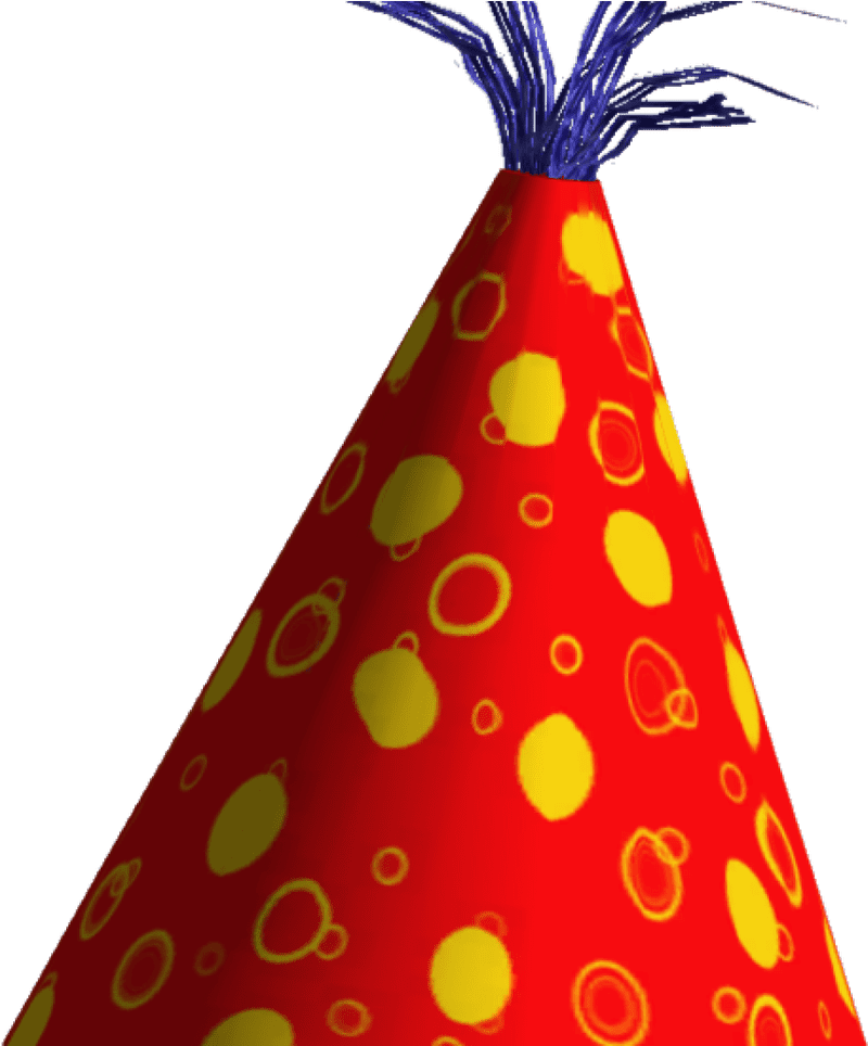 Colorful Polka Dot Party Hat PNG