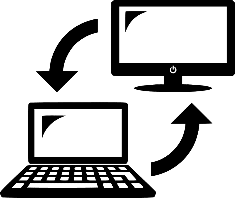 Seamless Laptop Connectivity and Screen Sharing PNG
