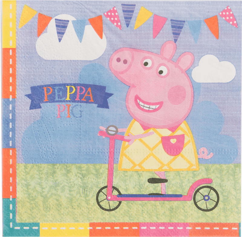 Peppa Pig Themed Napkin Holder for Kids PNG