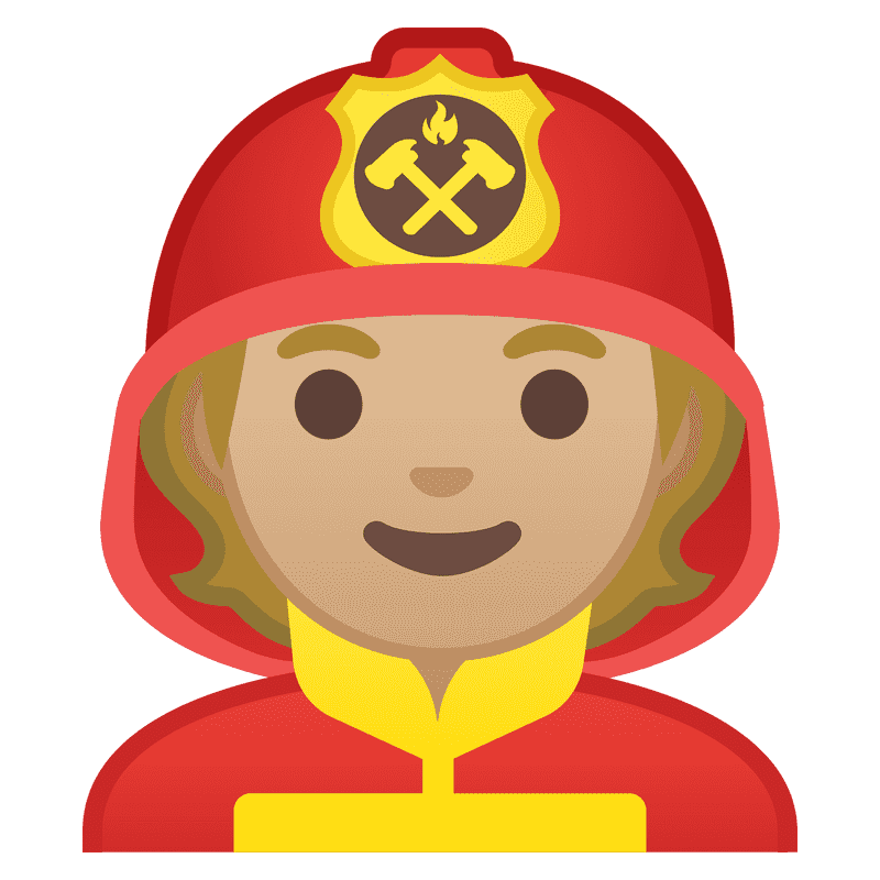 Brave Firefighter Ready for Action PNG