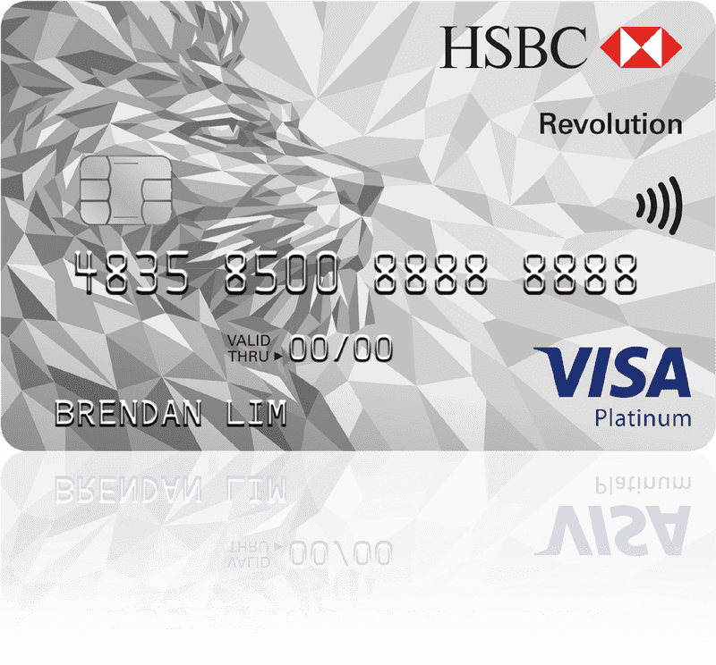 HSBC Revolution Platinum Credit Card Design PNG