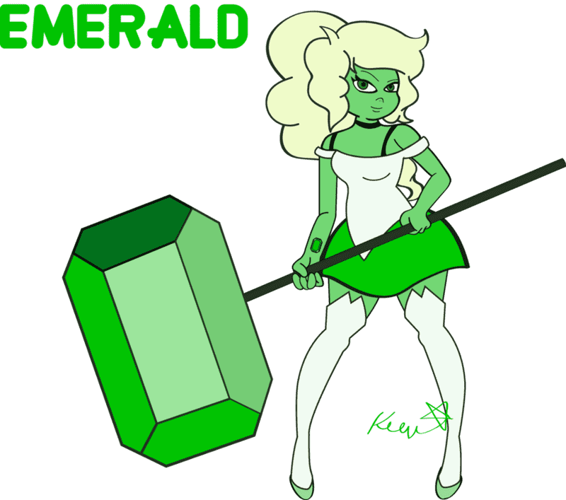 Emerald Gemstone Warrior Strength and Elegance PNG