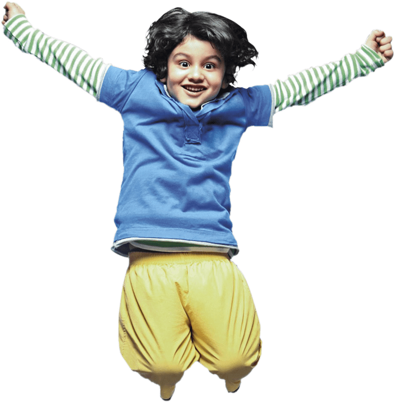 Joyful Child in Motion PNG