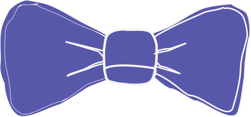 Elegant Blue Bow Tie Design PNG