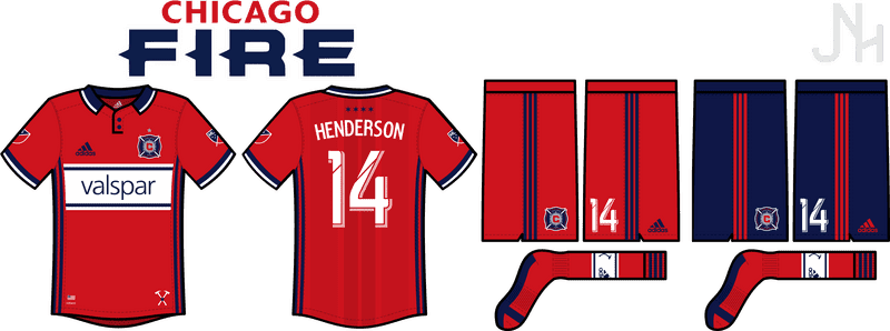 Chicago Fire Cloth Jersey Set PNG