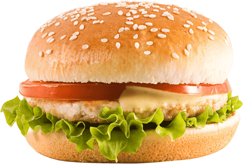 Fresh Garden Delight Burger PNG