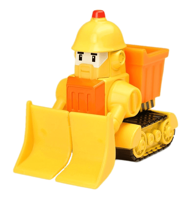 Bright Yellow Bulldozer Buddy for Playtime PNG
