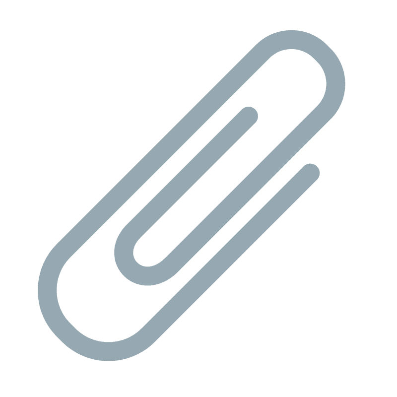 Minimalist Blue Paperclip Icon PNG