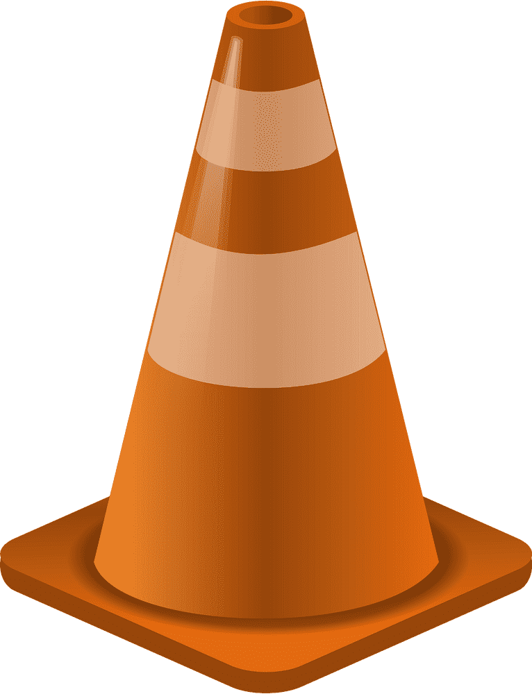 Creative Ice Cream Cone Traffic Cone Design PNG