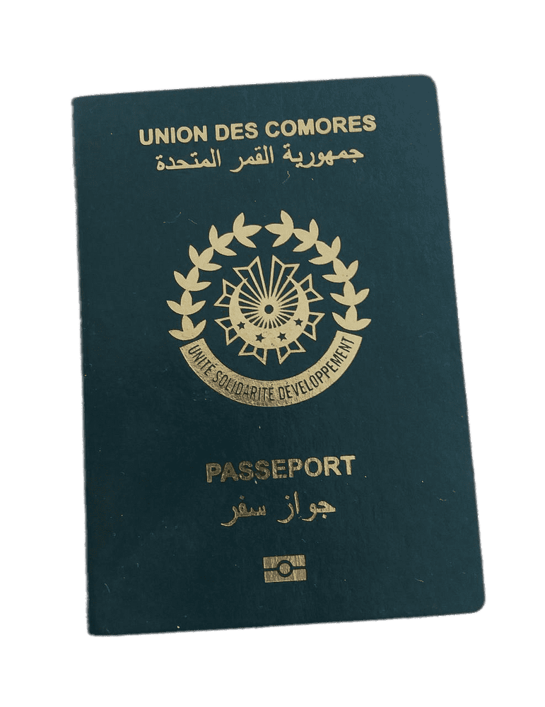 Union of the Comoros Passport Cover PNG