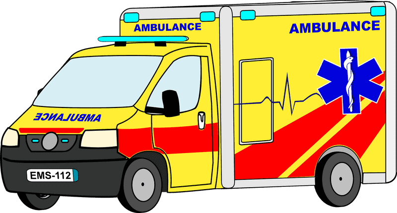 Vibrant Emergency Response Ambulance Vehicle PNG