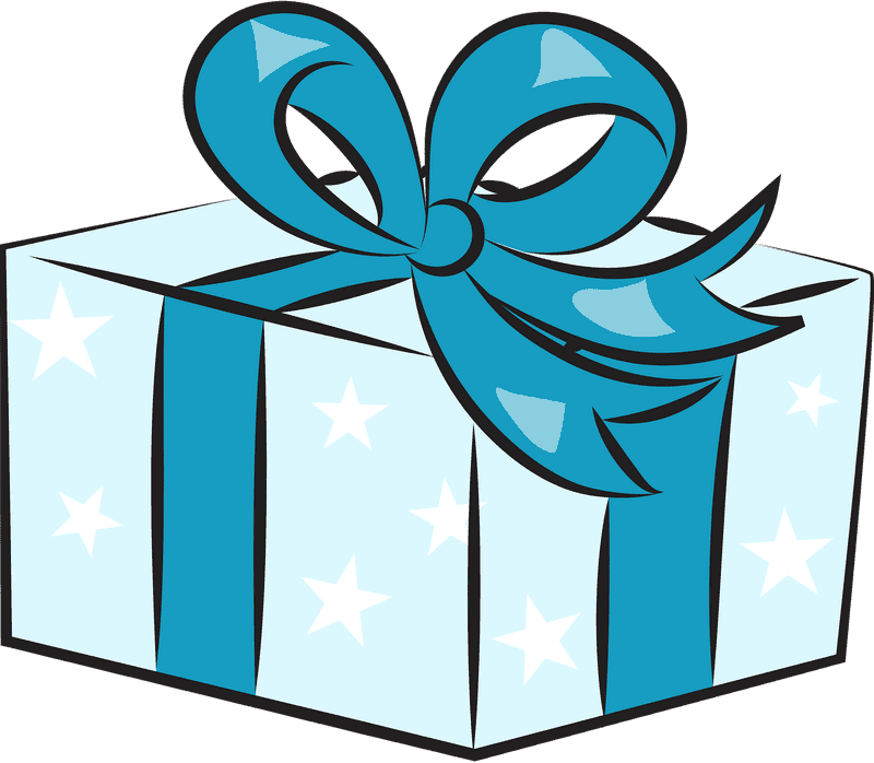 Sparkling Blue Gift Delight PNG