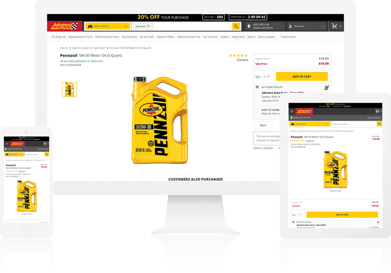 Premium Auto Part Pennzoil 5W-30 Motor Oil Quart PNG