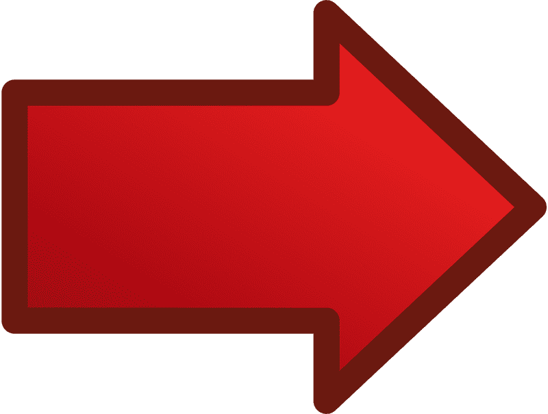 Bold Red Arrow Direction Indicator PNG