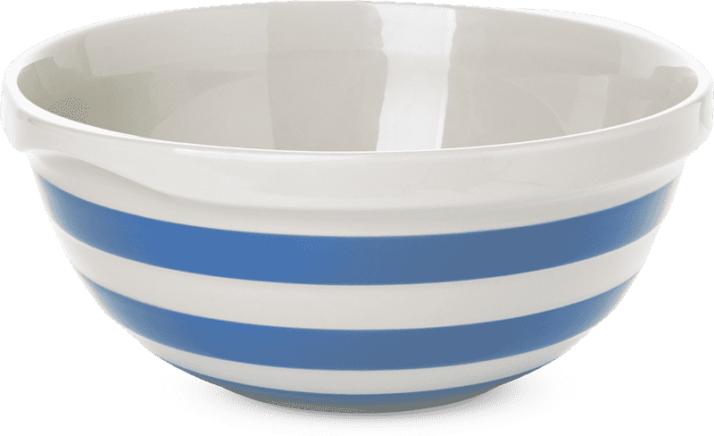 Classic Blue Stripe Oatmeal Bowl Delight PNG