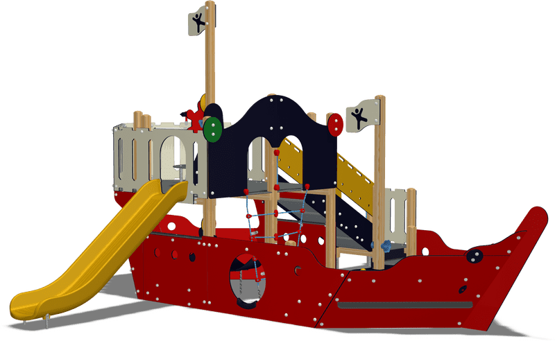 Outdoor Adventure Playground Pirate Ship PNG