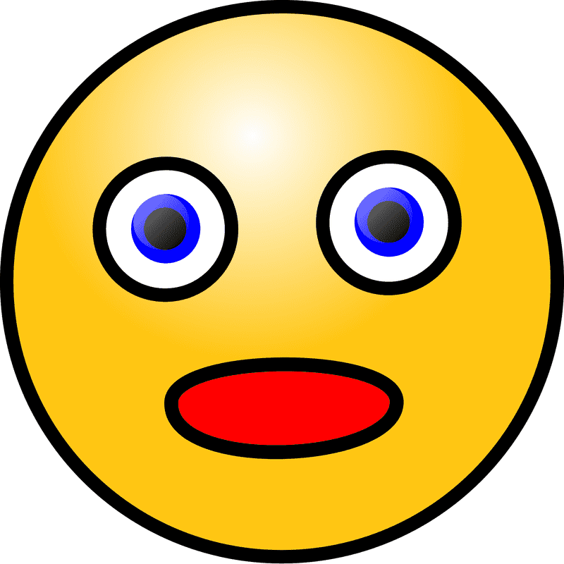 Surprised Smiley with Wide Eyes PNG