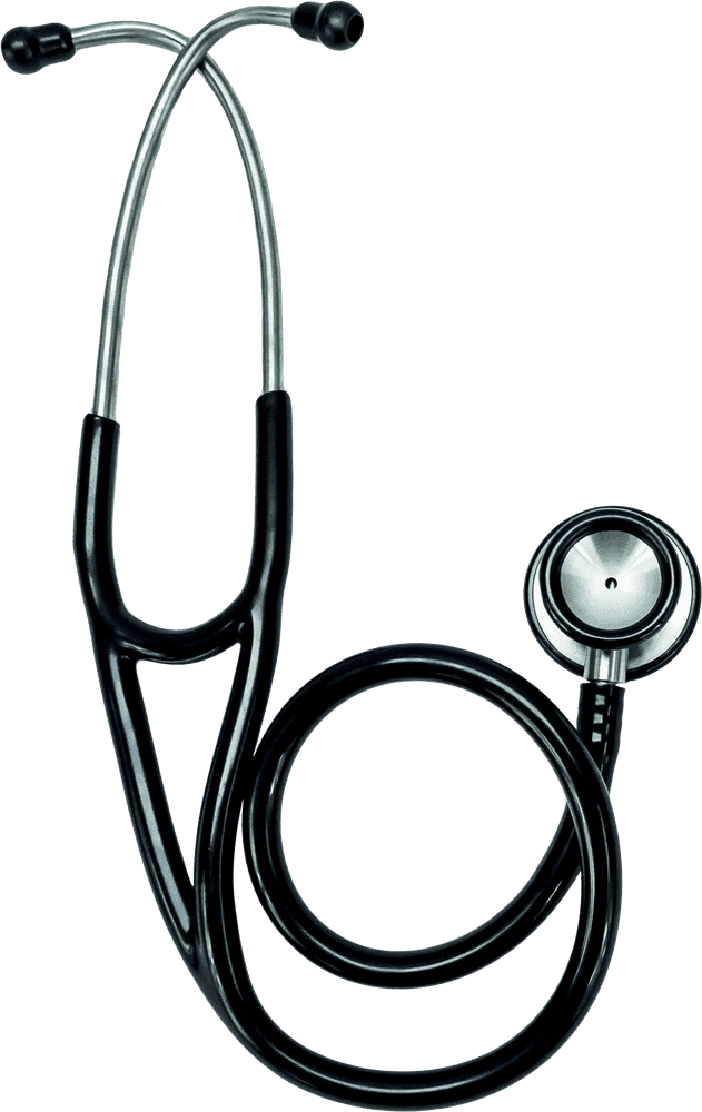 Classic Black Stethoscope for Medical Professionals PNG
