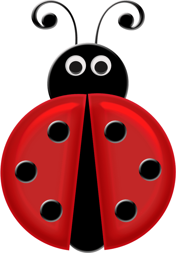 Charming Ladybug with Playful Antennae PNG