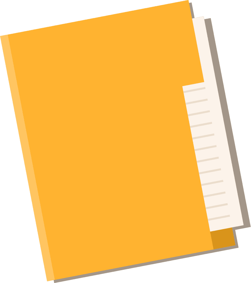 Vibrant Yellow Document Folder for Organization PNG