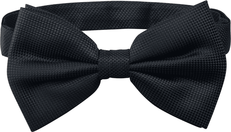 Elegant Black Bow Tie for Formal Occasions PNG
