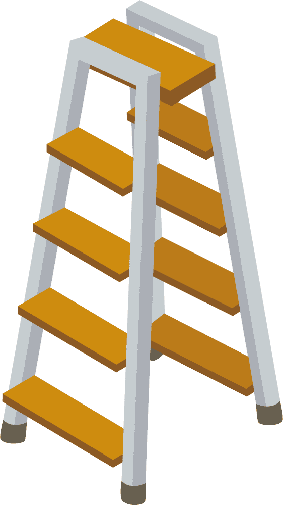 Sturdy Step Ladder for Easy Access PNG