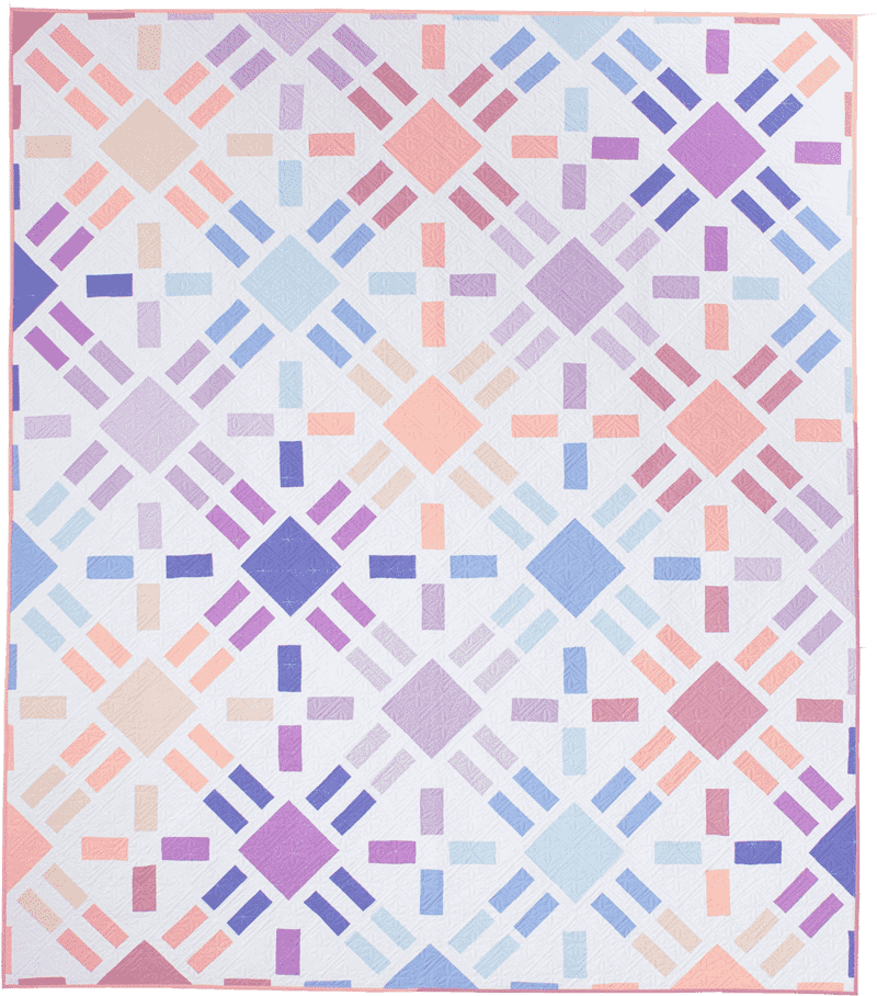 Pastel Geometry Quilt Blanket Design PNG
