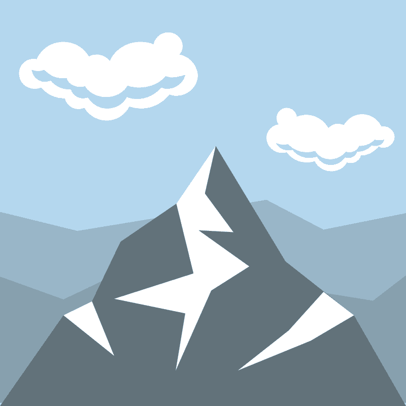 Majestic Mountain Peaks Under a Clear Sky PNG