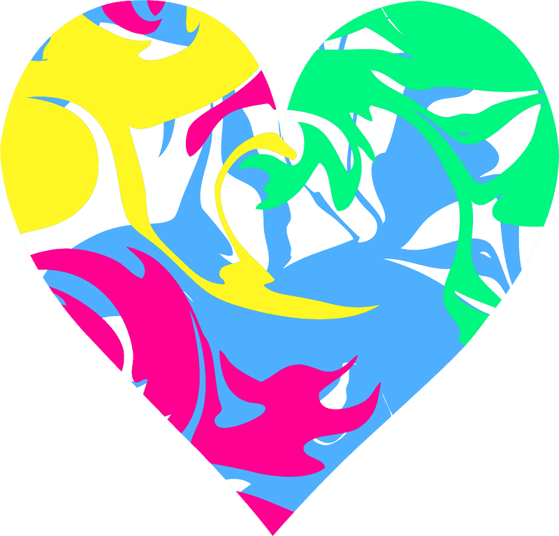 Vibrant Heart of Colorful Whimsy PNG