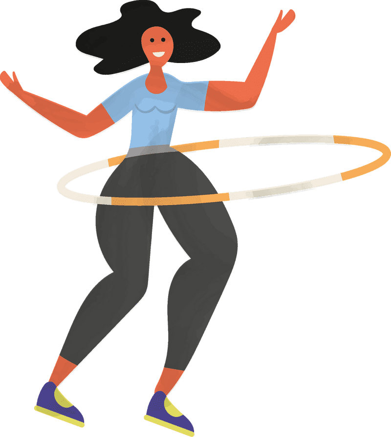 Joyful Athlete with a Basketball Hoop Fusion PNG