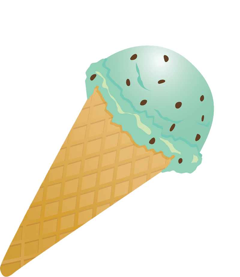 Mint Chocolate Chip Ice Cream Delight PNG
