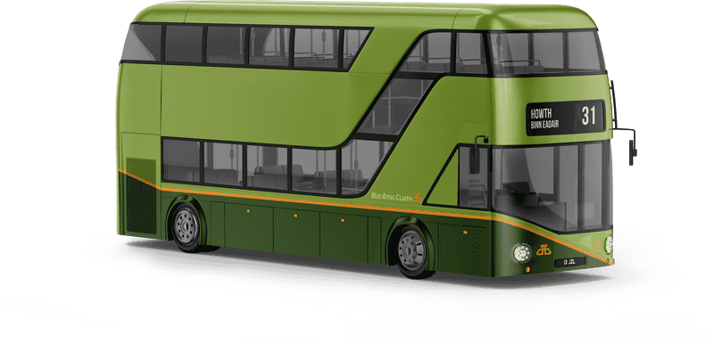 Green Double-Decker Bus Model 31 PNG