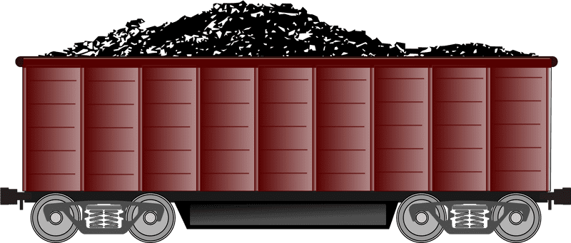 Coal Transport Car for Mining Operations PNG