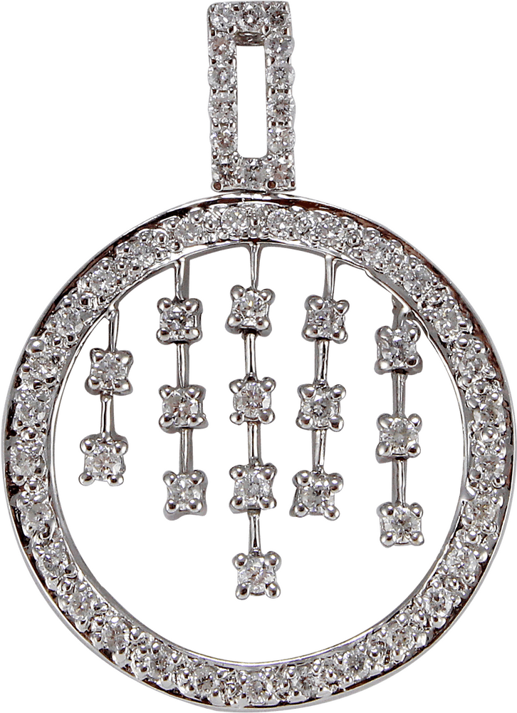 Elegant Crystal Cascade Jewelry Pendant PNG