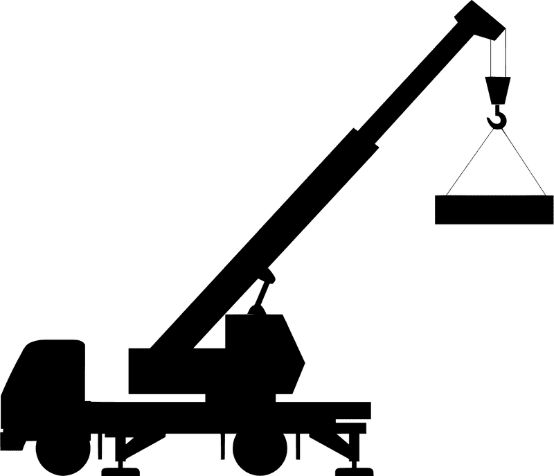 Building Crane in Action Lifting Heavy Loads PNG