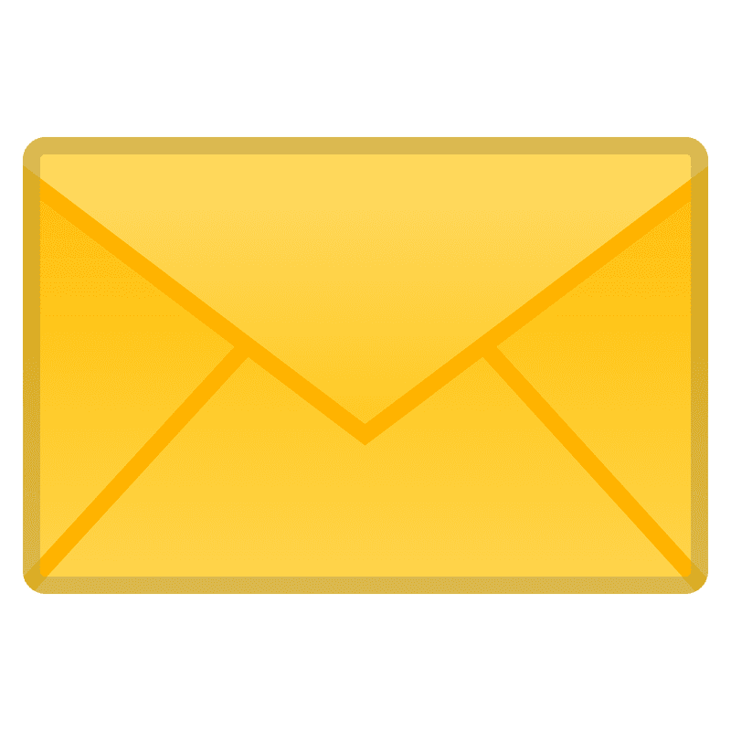 Bright Yellow Envelope Mail Design PNG