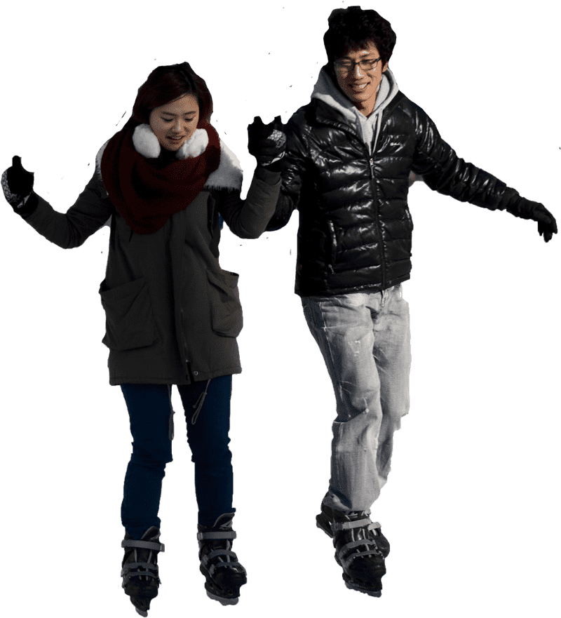 Joyful Moments at the Ice Rink PNG