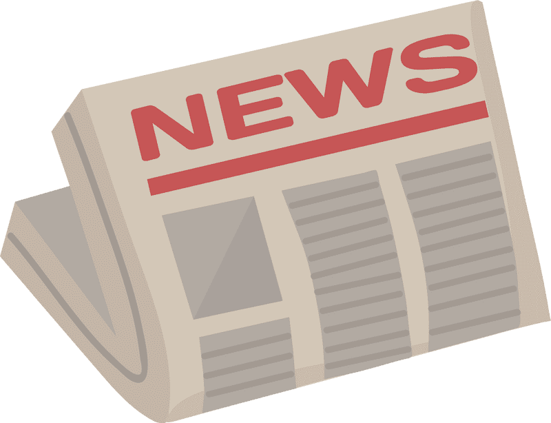 Colorful Newspaper Stand of Current Headlines PNG