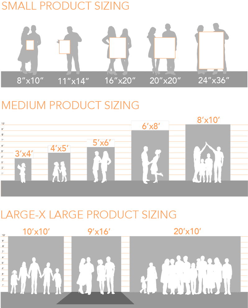Product Sizing Comparison Chart by Dimensions PNG