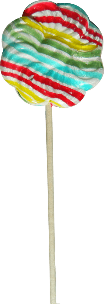 Candy Cane Swirl Lollipop Delight PNG