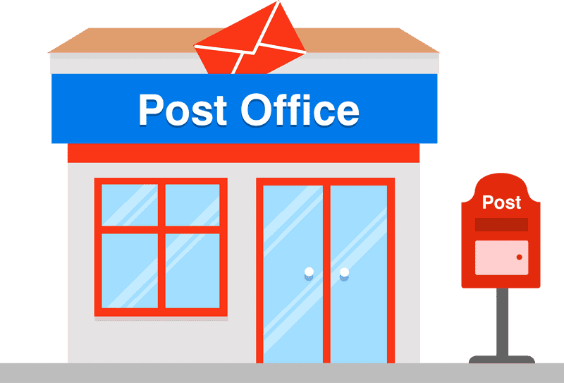 Modern Office Lobby with Post Office Charm PNG