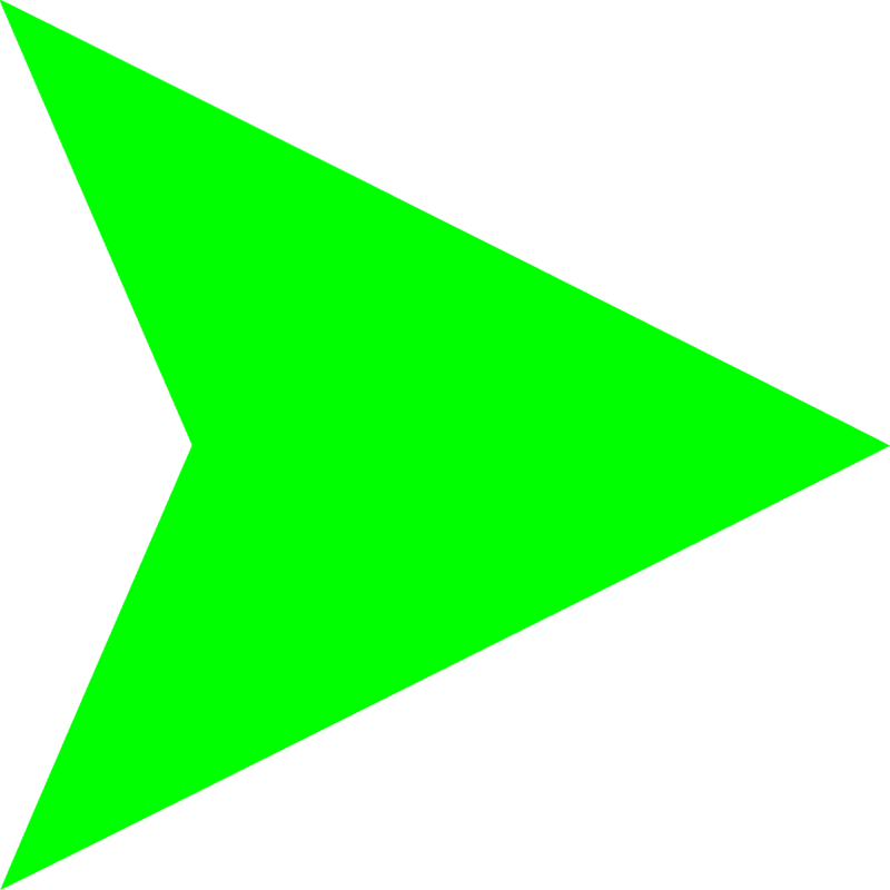 Vibrant Green Arrow of Direction PNG