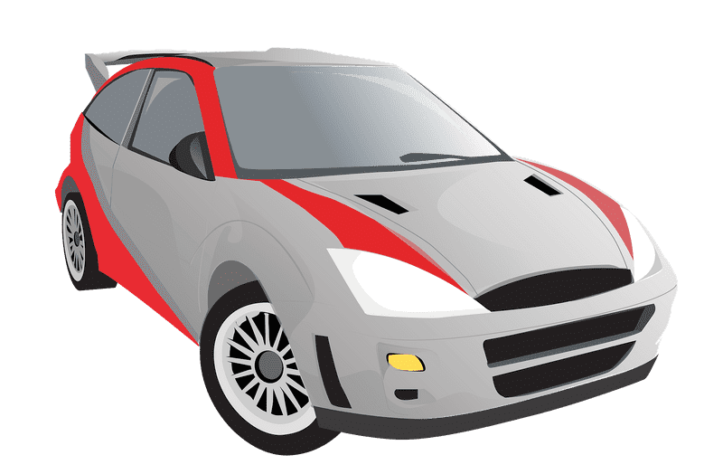 Sporty Red Accent Car Design PNG