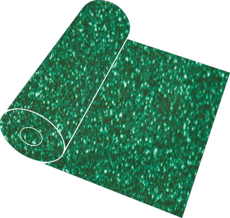 Sparkling Green Glitter Roll Delight PNG
