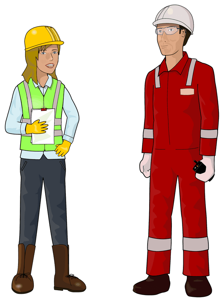 Dedicated Factory Workers in Safety Gear PNG