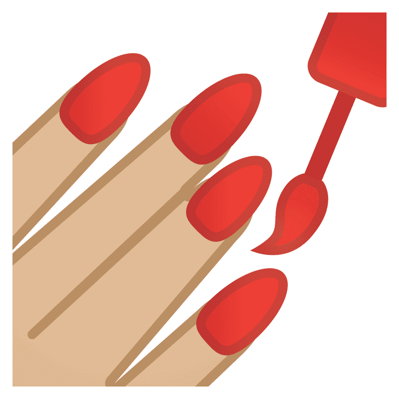 Vibrant Red Nail Polish Elegance PNG