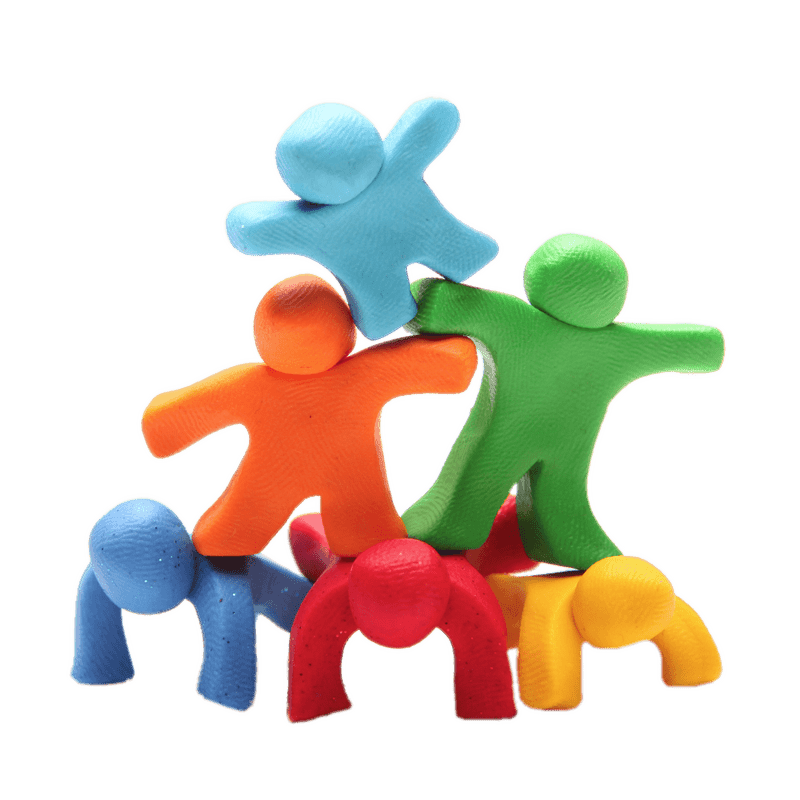 Plasticine Playful Pals Towering Together PNG