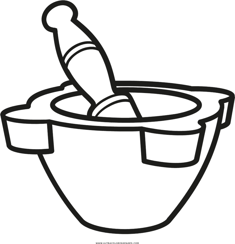 Classic Mortar and Pestle Kitchen Essential PNG