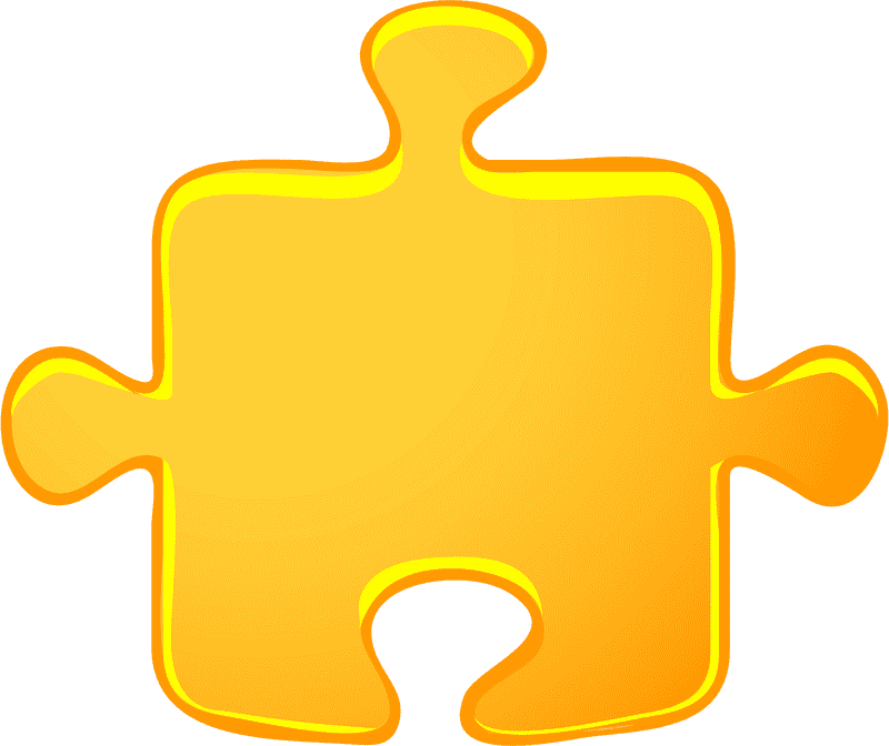 Shining Jigsaw Puzzle Piece of Joy PNG